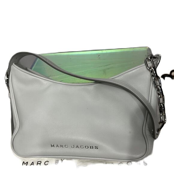 RARE MARC JACOBS New York SoHo Gray Leather Baguette Shoulder Bag MSRP‎ $395 - Picture 2 of 14